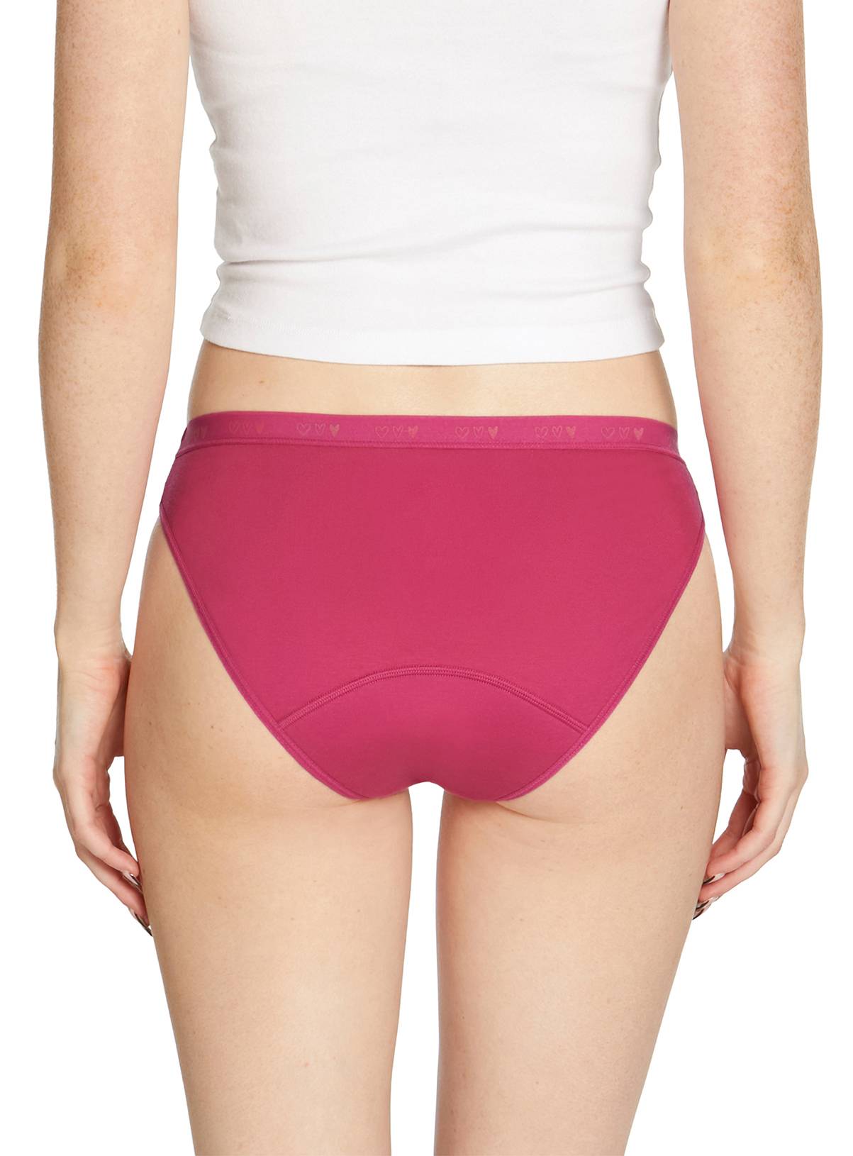 LOVE LUNA Girls 2 Pair Pack Period Bikini Brief Black & Boysenberry 12-13 years - Image 4